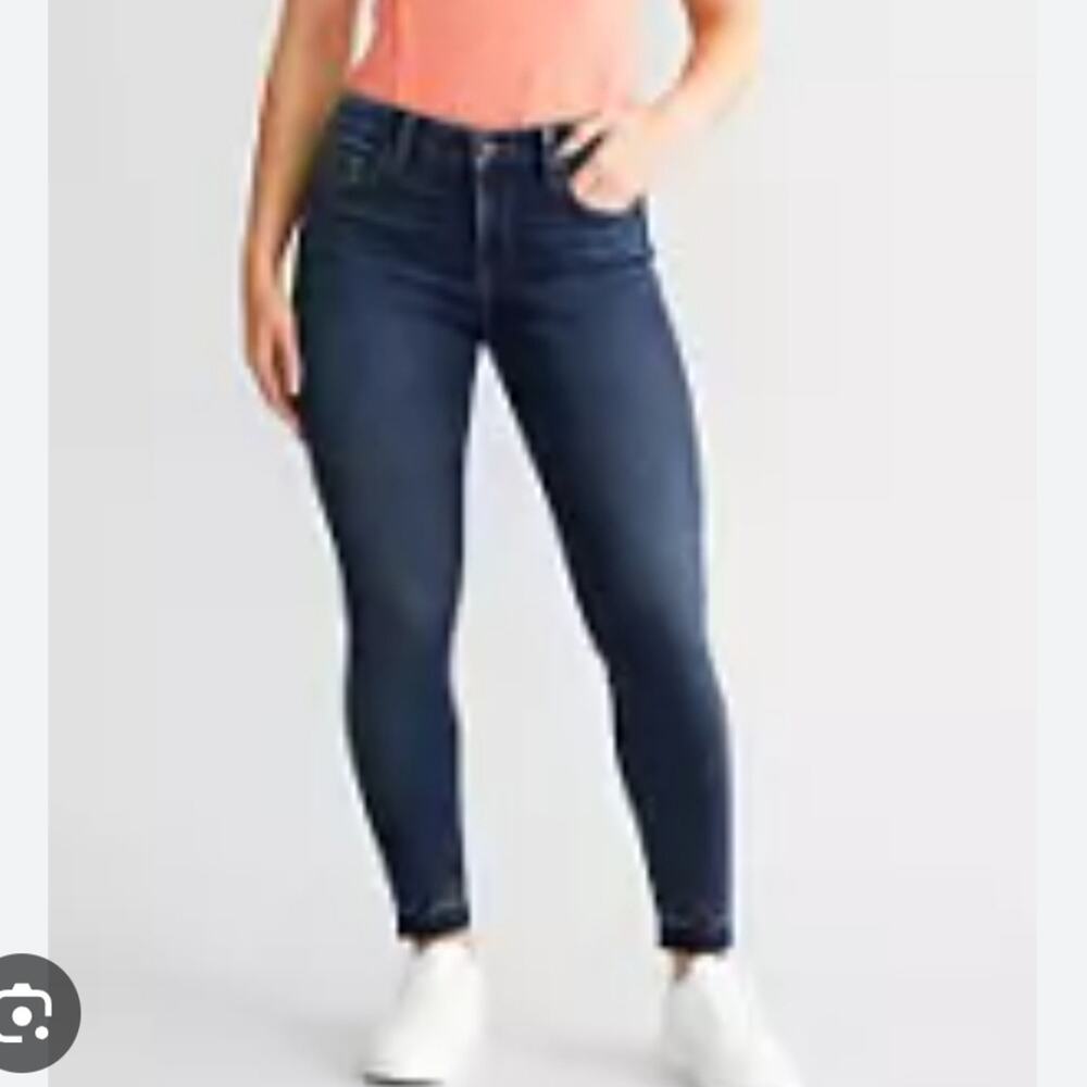 BKE Women's Ankle Skinny Stretch Jeans - Dark Blue Sz 30 X27 #1937